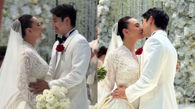 Wedding Kiss Amanda Manopo dan Kenny Austin (TikTok)